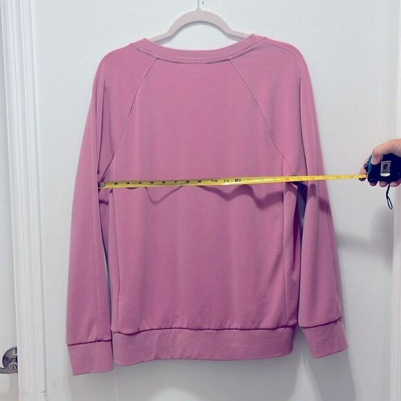 Athleta Womens Long Sleeve Seasoft Scoop Neck Top Size M‎ Antique Rose - Picture 4 of 7